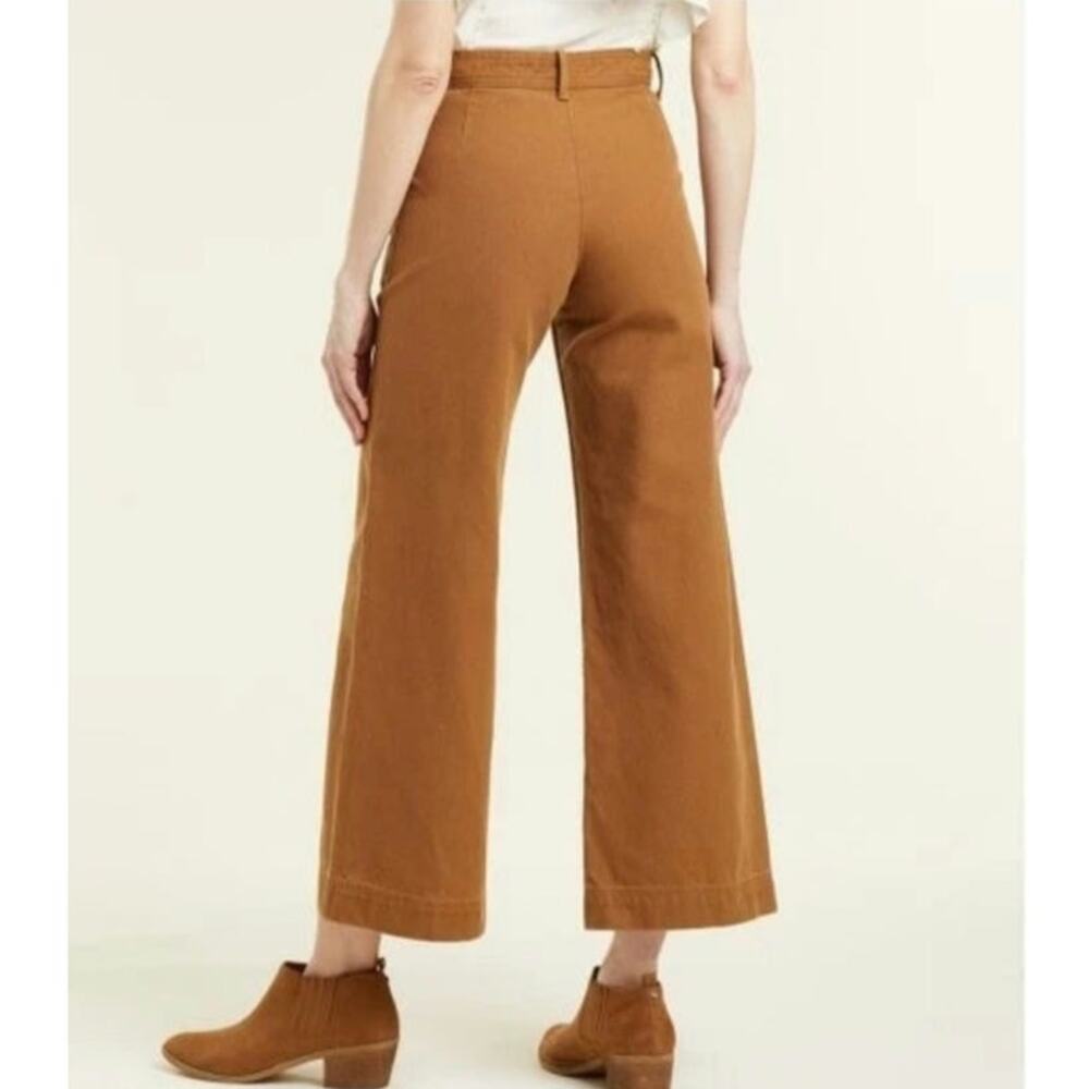 Frye Camber Nadia Canvas High Rise Wide Leg Ankle Pants 28 Workwear Nutmeg Brown - Picture 2 of 16